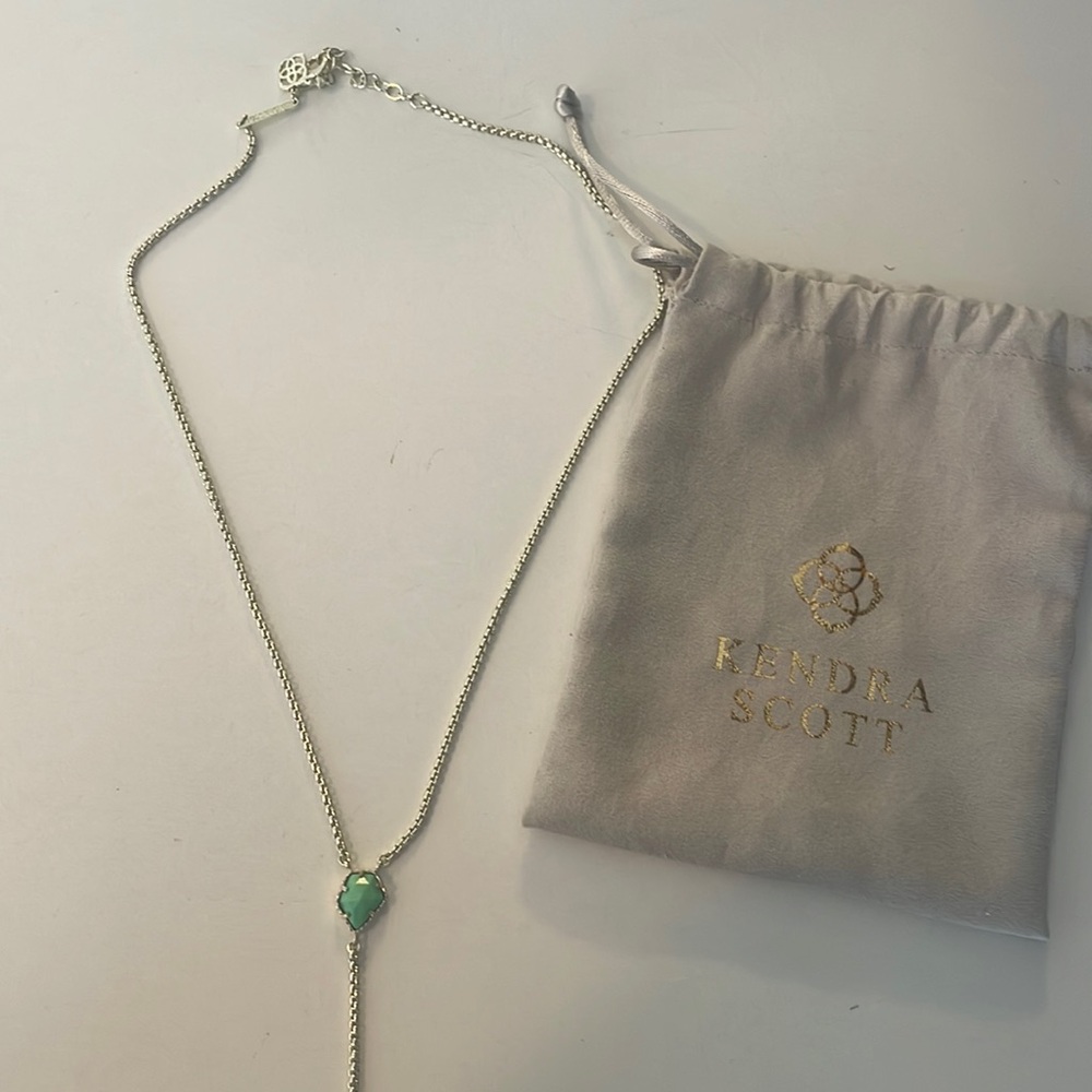 Kendra Scott Turquoise/White Long Dangle Necklace